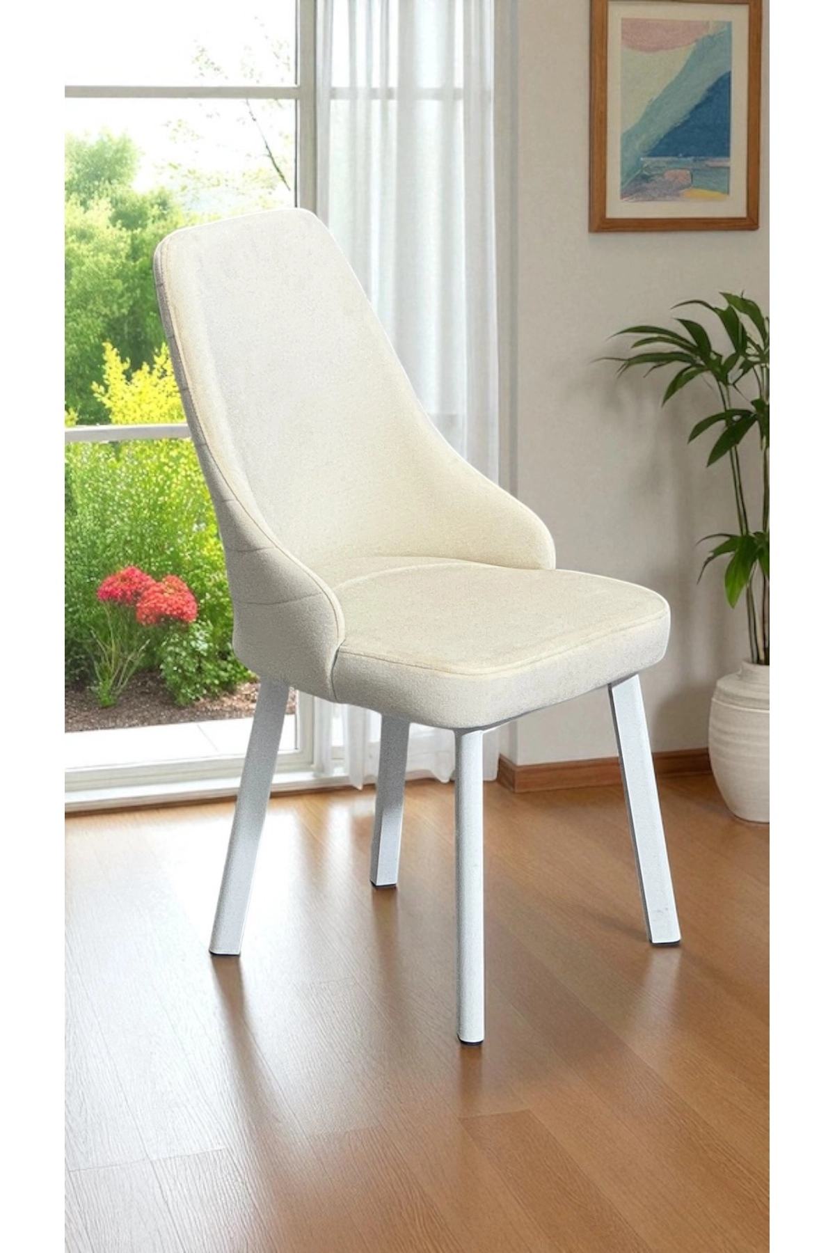 2 Adet Erciyes Sandalye Mutfak Cafe Restaurant Proje Metal Lüks Sandalye-1