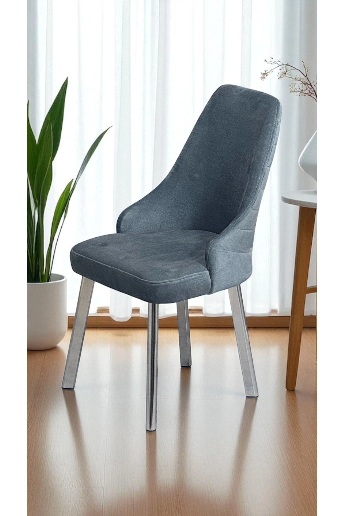 2 Adet Erciyes Sandalye Mutfak Cafe Restaurant Proje Metal Lüks Sandalye-1