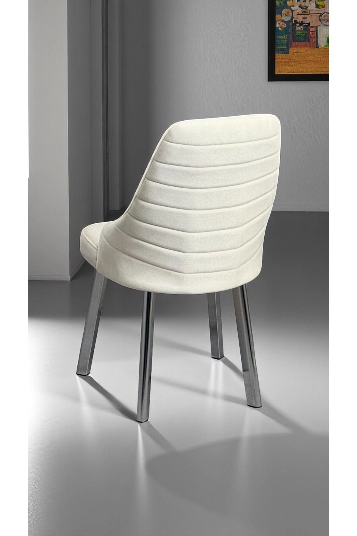 2 Adet Erciyes Sandalye Mutfak Cafe Restaurant Proje Metal Lüks Sandalye-4