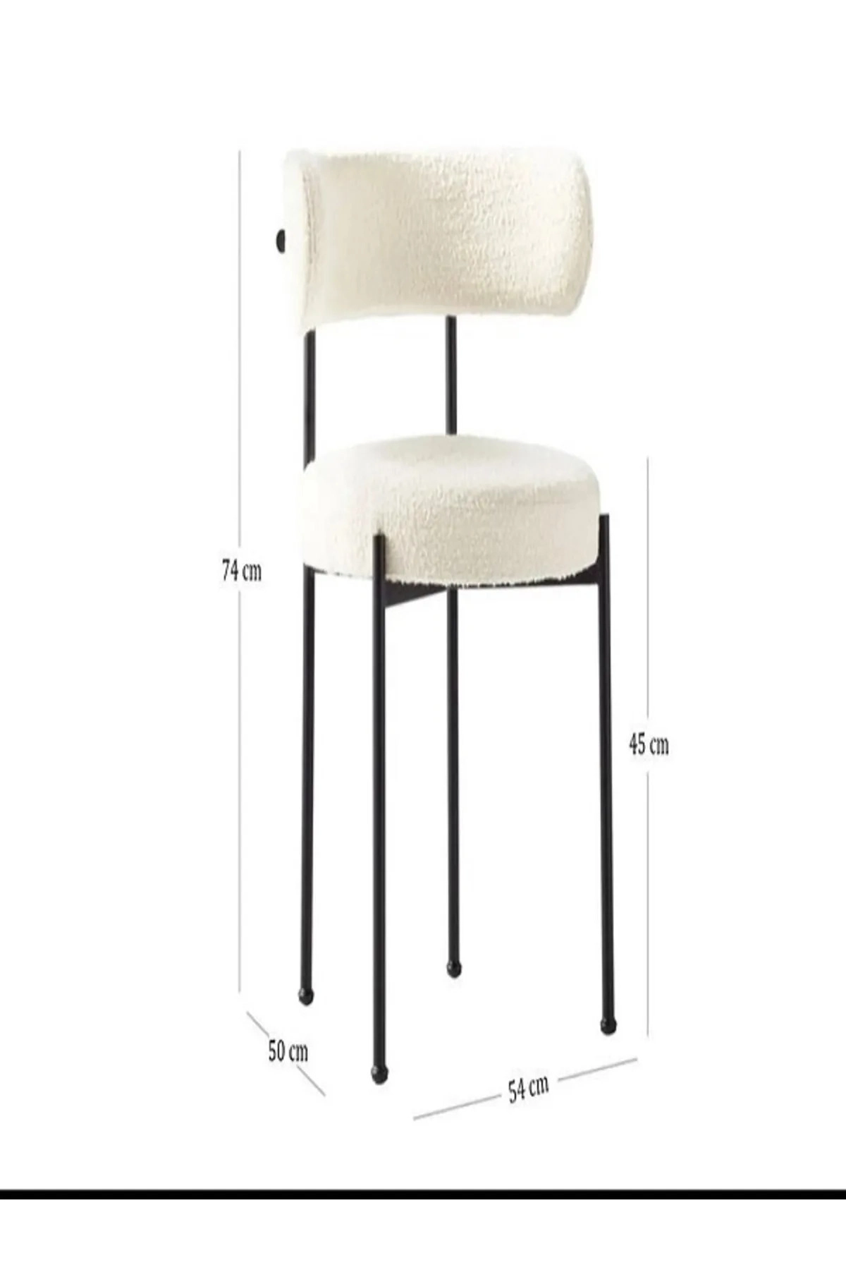 2'li Teddy Sandalye Mutfak Sandalyesi-3