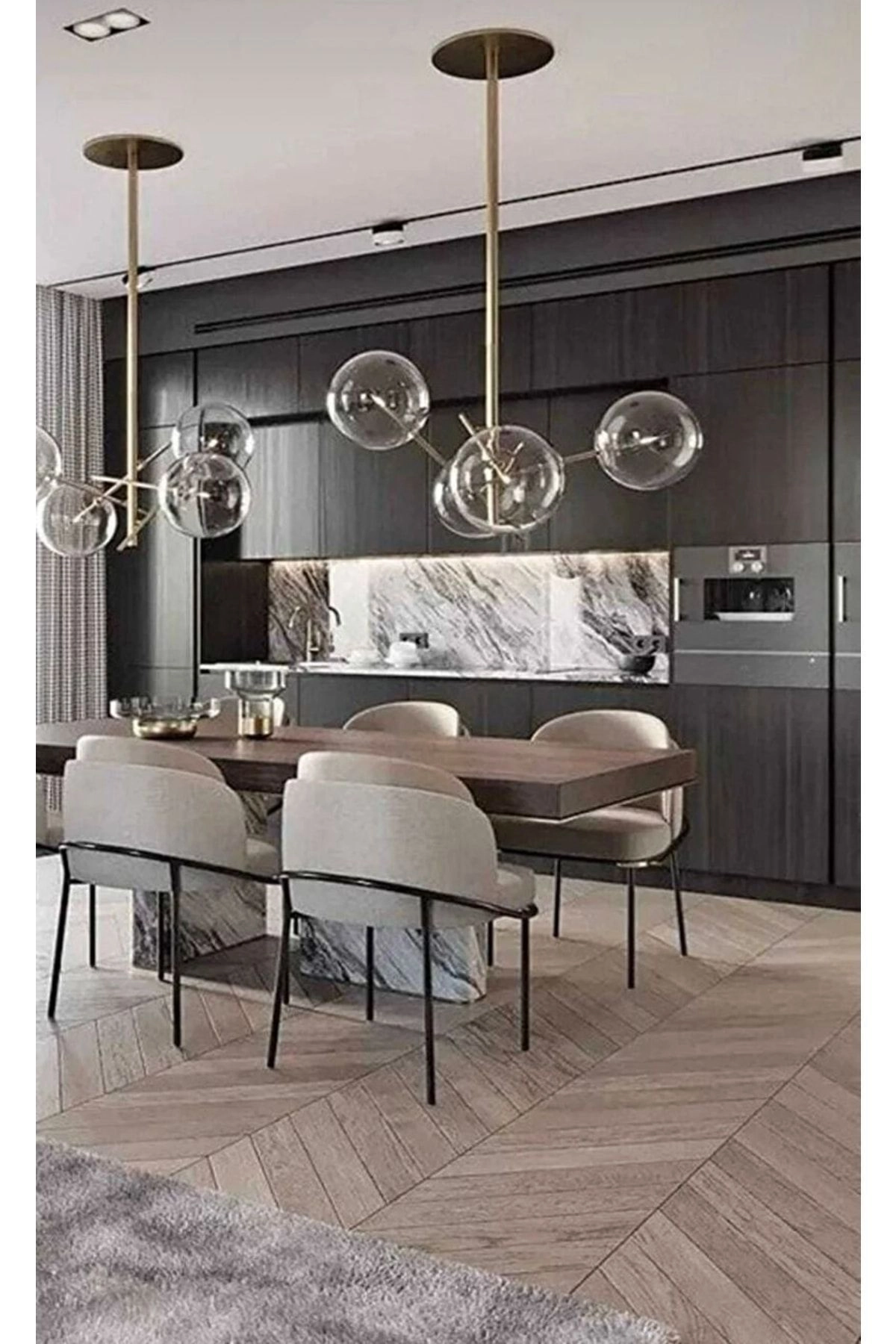 4'lü Mutfak Sandalyesi Salon Sandalyesi Yemek Odası Sandalyesi Papel Sandalye Ofis Sandalyesi-0