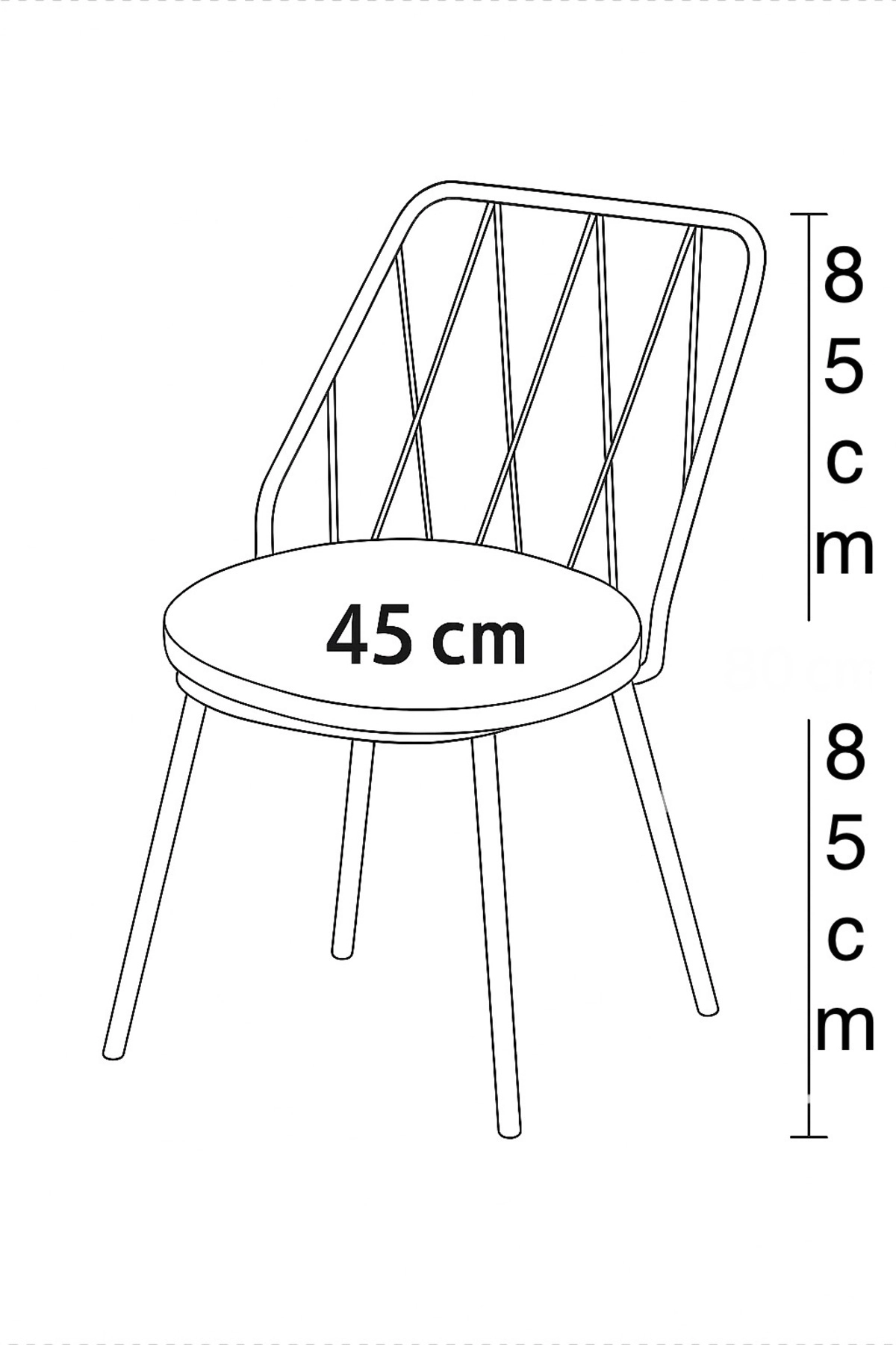 (4LÜ) Yıldız Pro Mutfak Metal Tel Sandalye Cafe Sandalyesi Restoran Sandalyesi Balkon Sandalyes-3