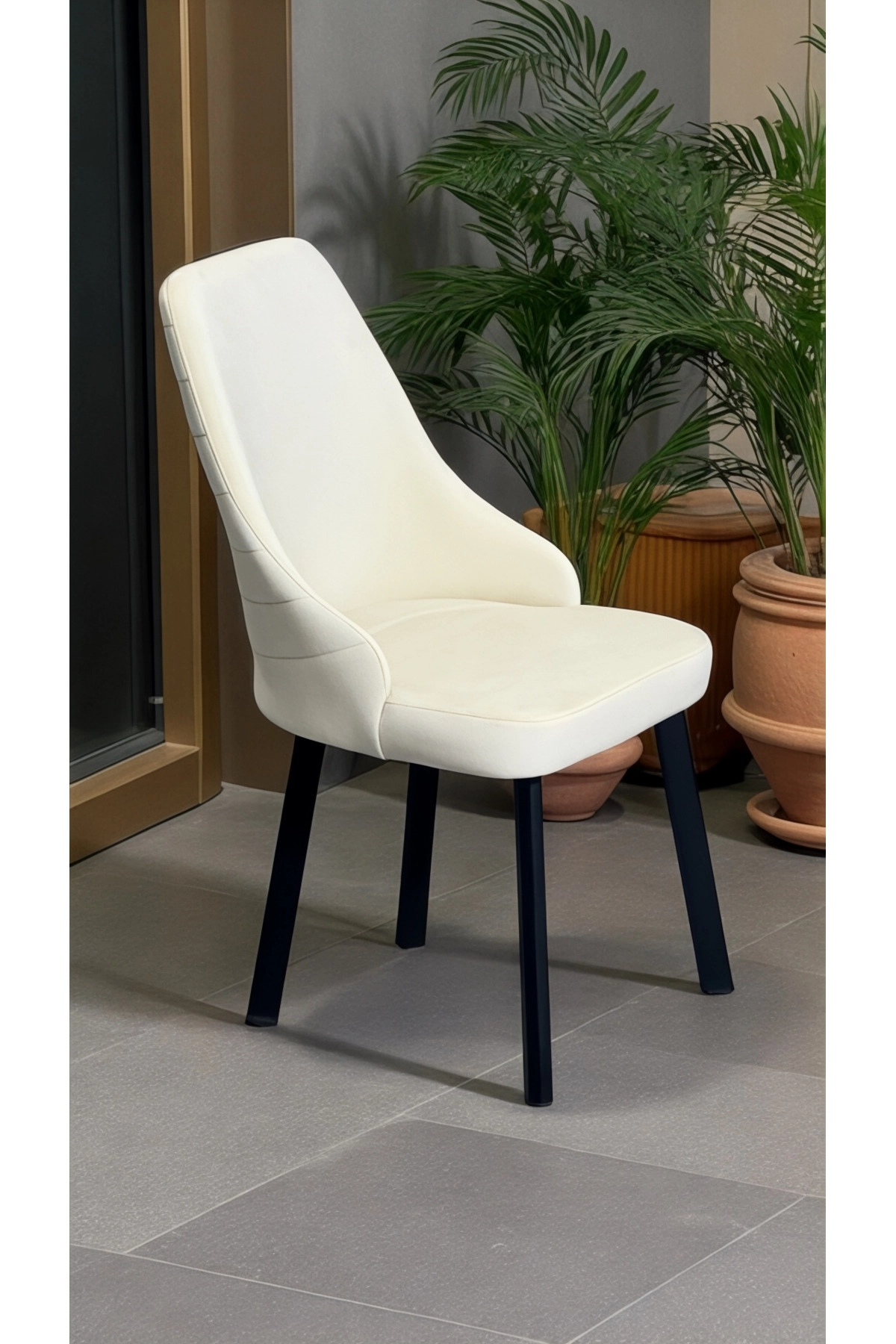 6 Adet Erciyes Sandalye Mutfak Cafe Restaurant Proje Metal Lüks Sandalye-1