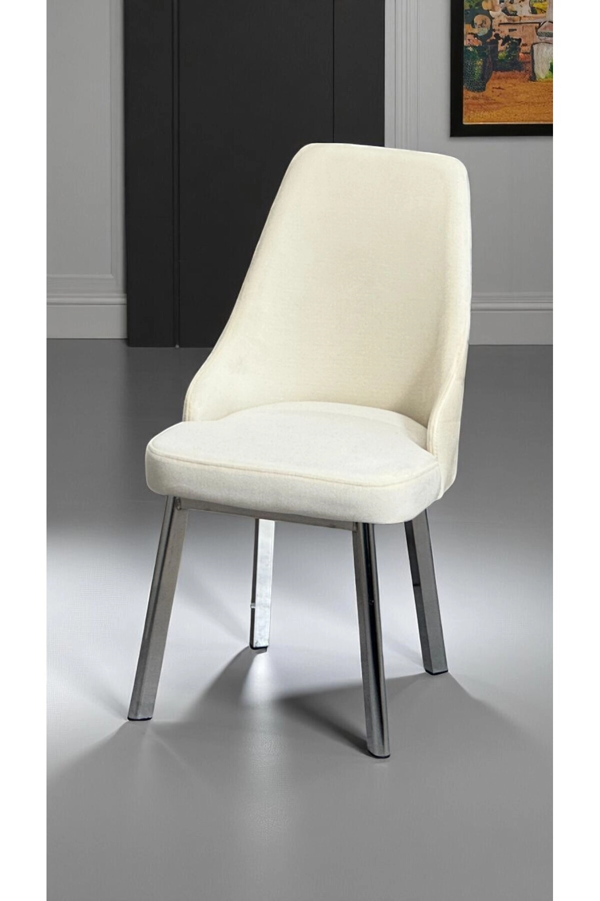 6 Adet Erciyes Sandalye Mutfak Cafe Restaurant Proje Metal Lüks Sandalye-1