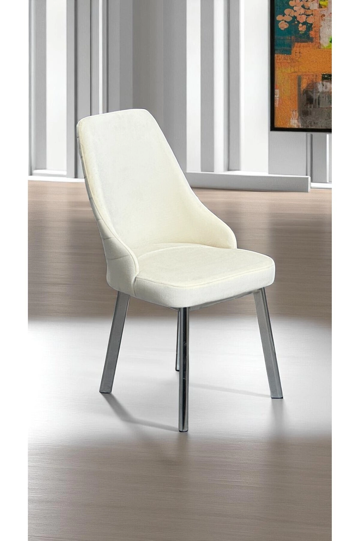 6 Adet Erciyes Sandalye Mutfak Cafe Restaurant Proje Metal Lüks Sandalye-2