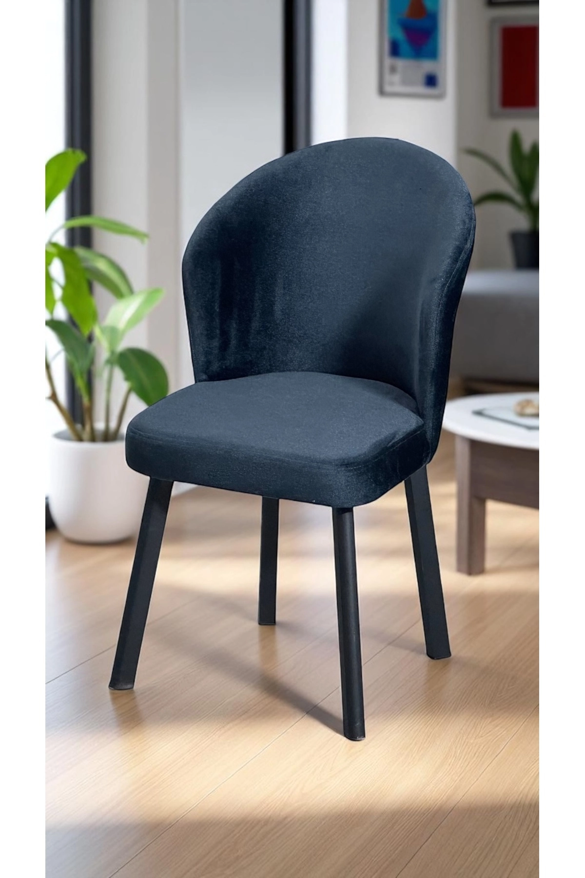 6 Adet Midye Sandalye Mutfak Cafe Restaurant Proje Metal Lüks Sandalye-1