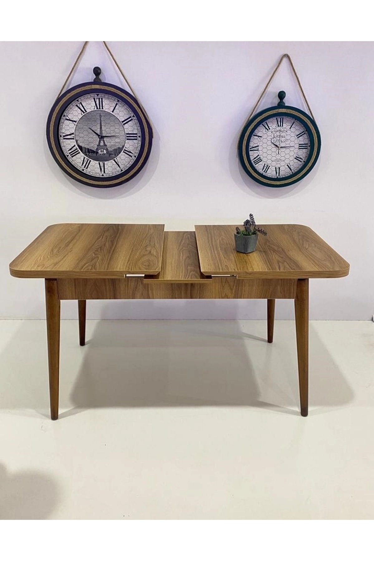 6 Kişilik Açılır Mdf Masa Sandalye Takımı Mutfak Masası Takımı Salon Masası-1