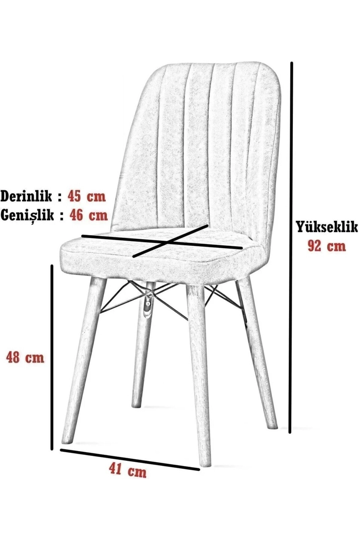 70X110 cm Mutfak Masası Takımı | 4 Kişilik Sabit Masa Sandalye Takımı | Ceviz Masa - Krem-2