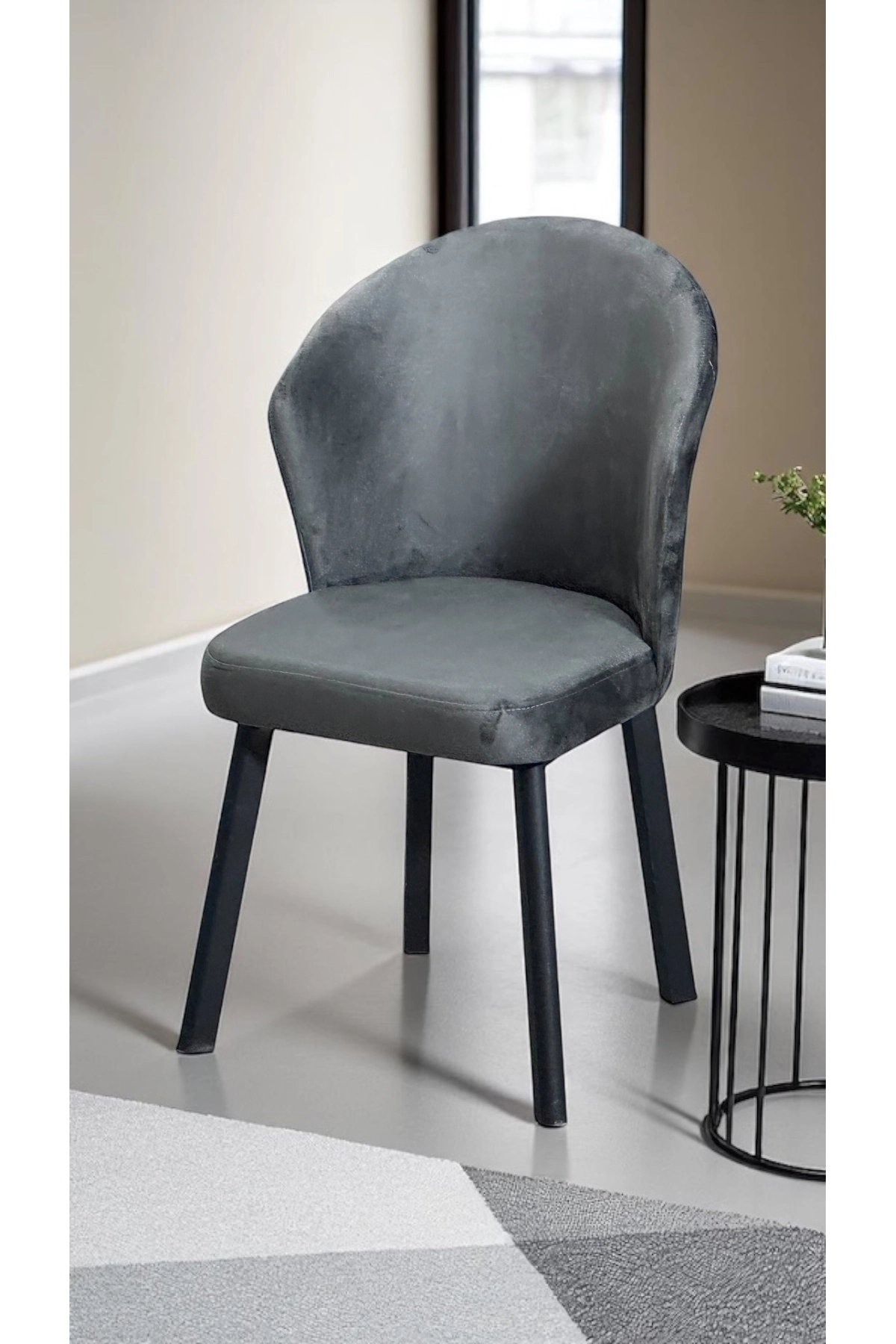 8 Adet Midye Sandalye Mutfak Cafe Restaurant Proje Metal Lüks Sandalye-1