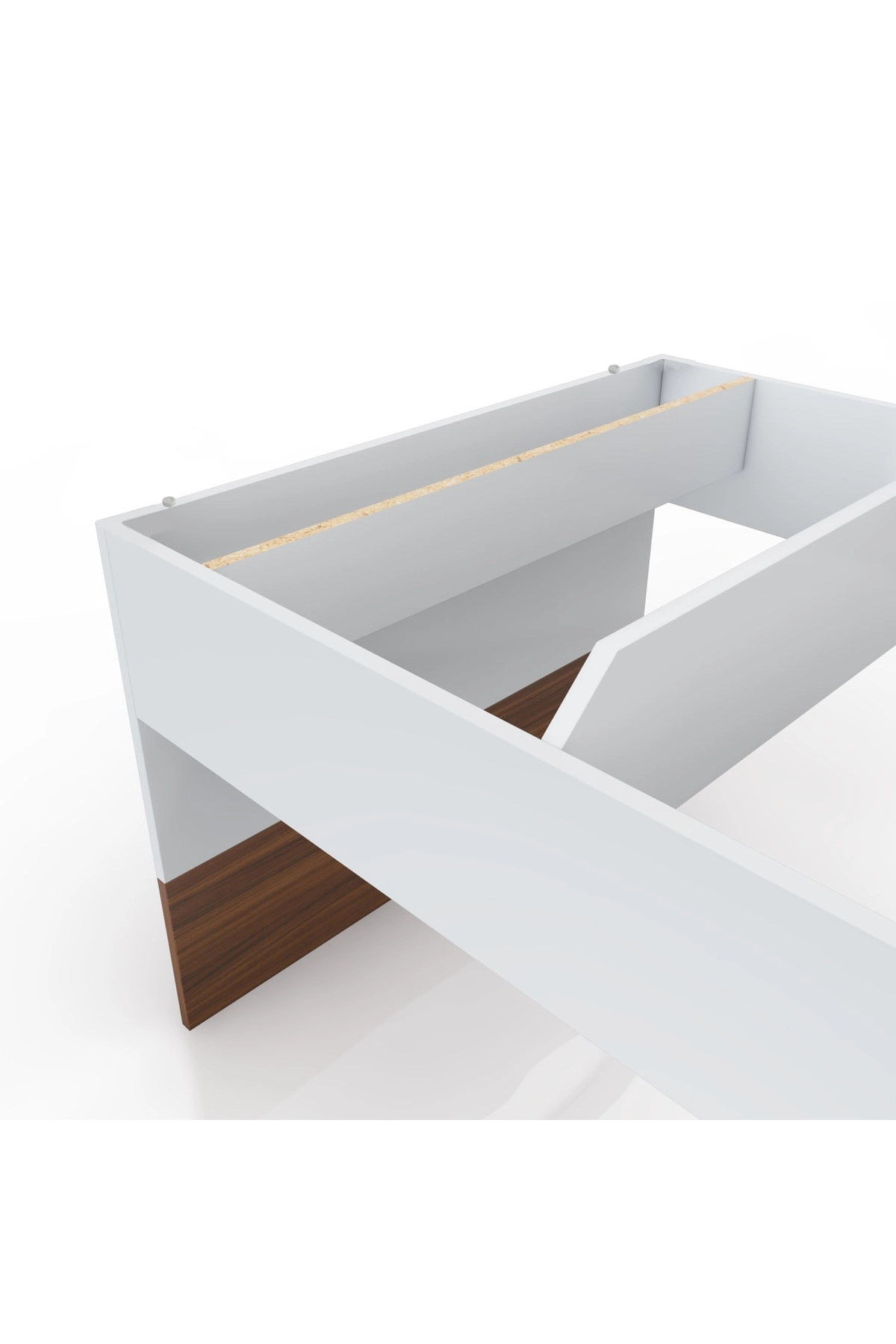 90x190 Yatağa Uygun Tek Kişilik Karyola Beyaz-2