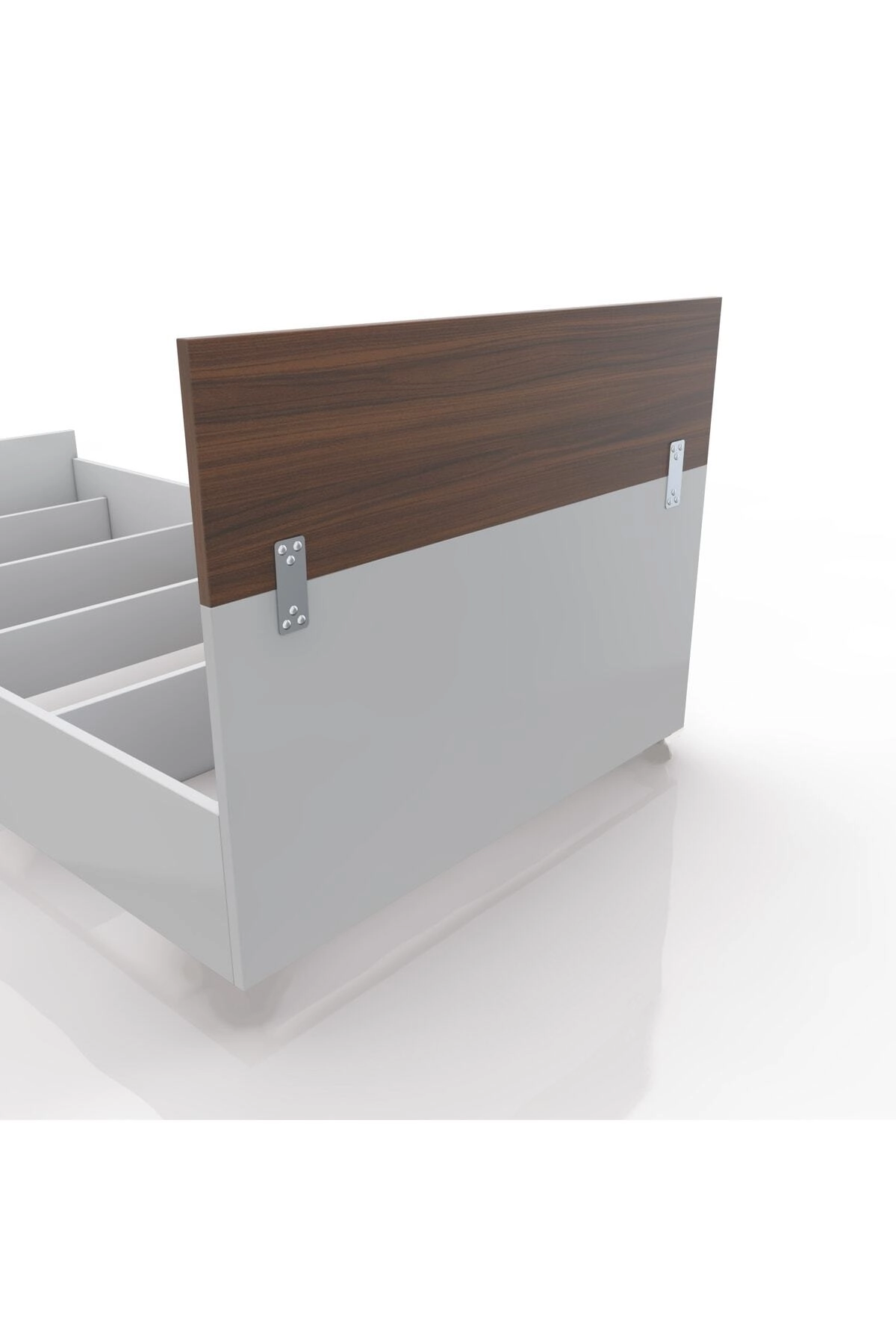 Ahşap Desenli 90*190 Yatağa Uygun Karyola-5