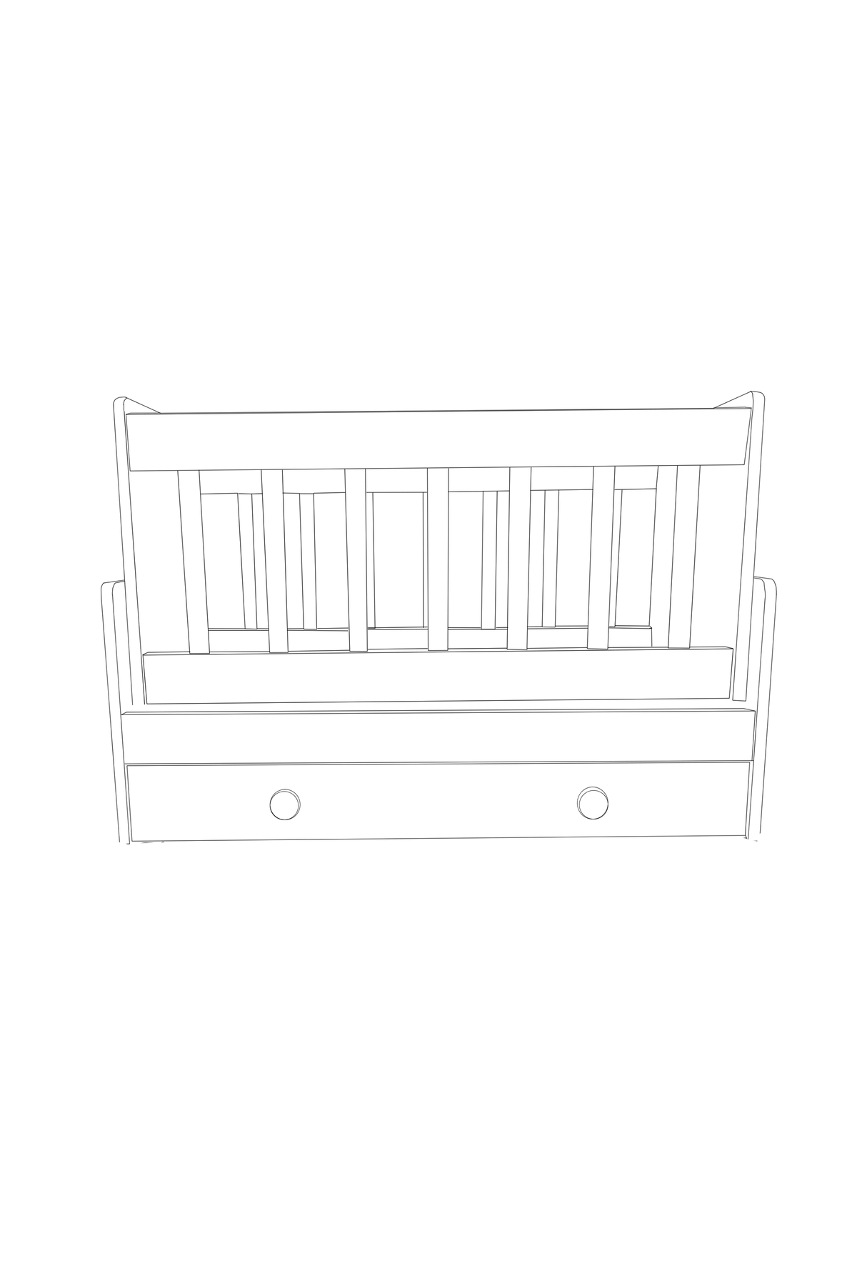 Çekmeceli Sallanır Anne Yanı Bebek Beşiği 50 x 100-6