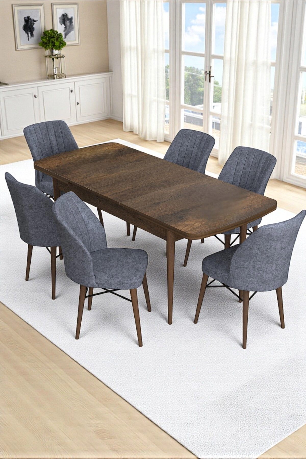 Flexa Comfort Serisi 6 Adet Flex Sandalye Mutfak Masası Takımı-0