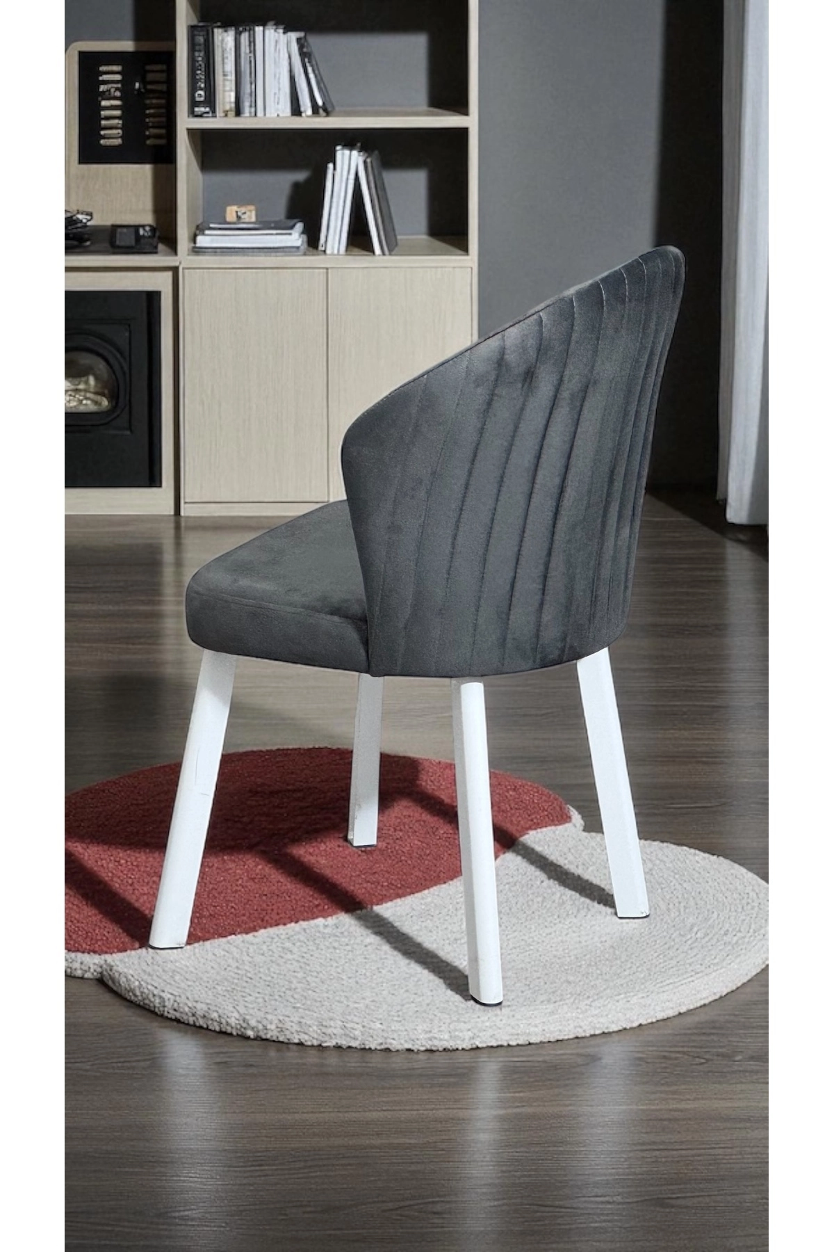 Midye 8 Adet Sandalye Mutfak Cafe Restaurant Proje Metal Lüks Sandalye-1