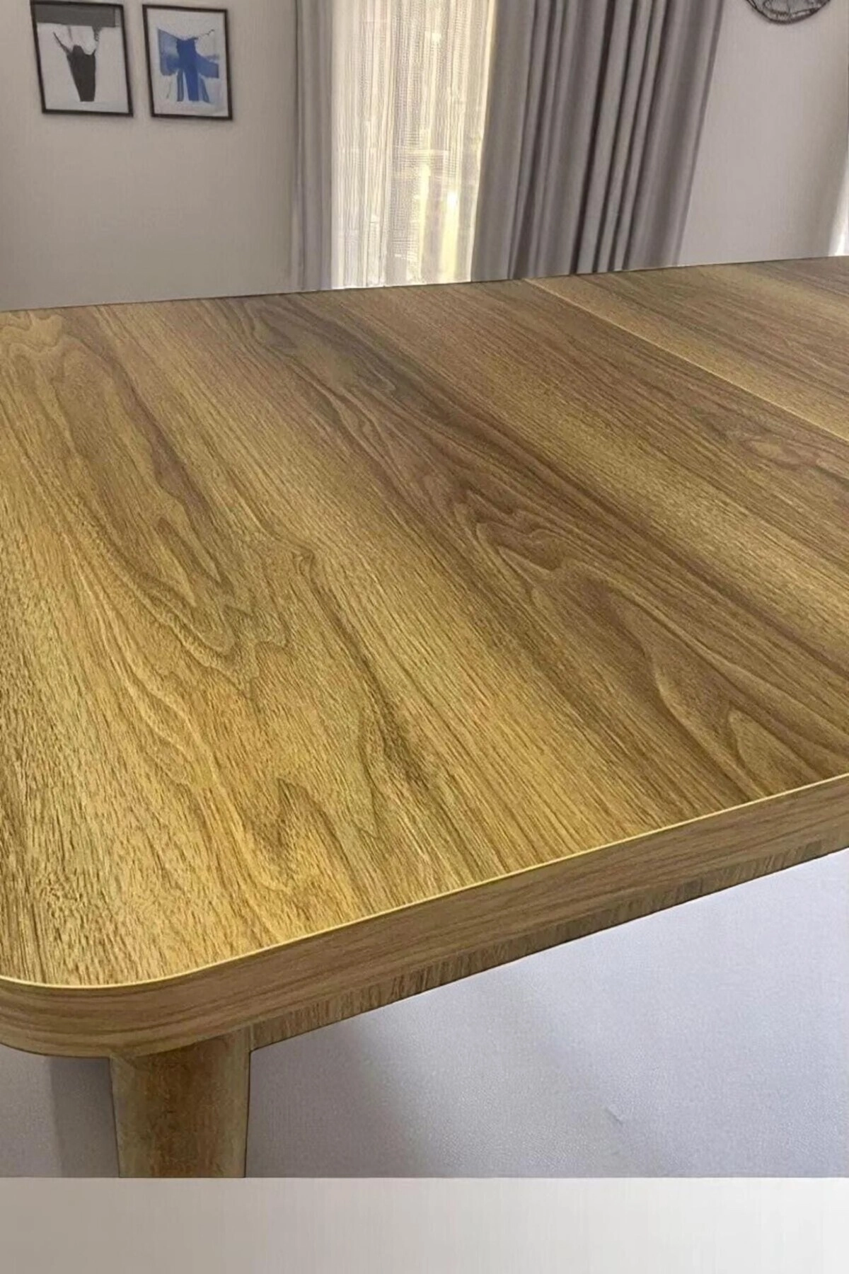 Milas Serisi 80 x 132 Açılabilen Ceviz Desen MDF Mutfak Masası, Yemek Masası Metal Ayak-1