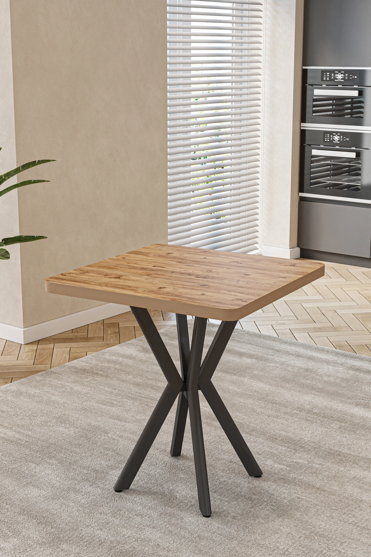 Mutfak Masası Takımı | 4 Kişilik Açılır Masa Sandalye Takımı | Balkon Masası | Cafe masa takımı-70x70-1