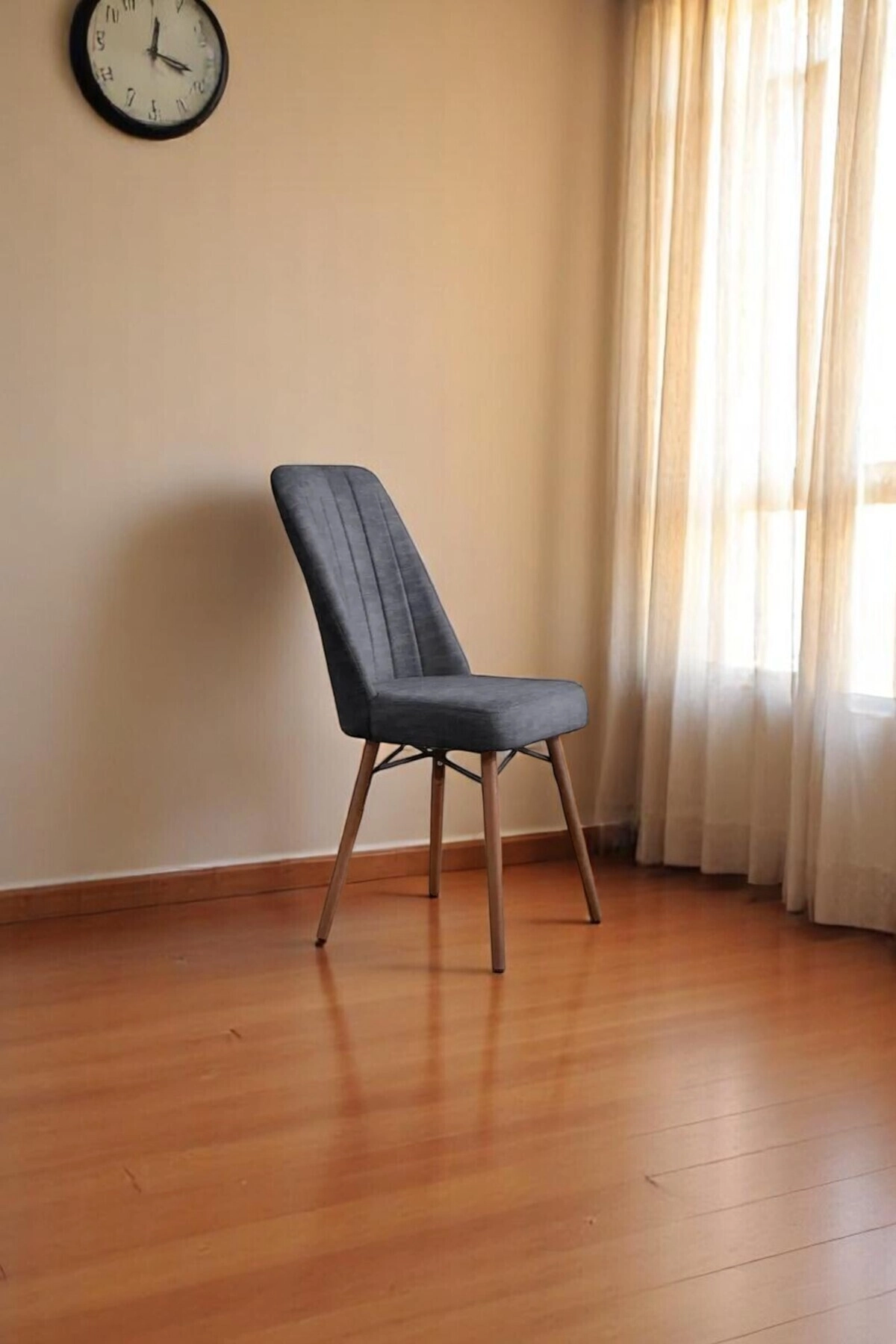 Mutfak Masası Takımı | 6 Kişilik Açılır Masa Sandalye Takımı | Yemek Masası | Masa Takımı - Antrasit-2