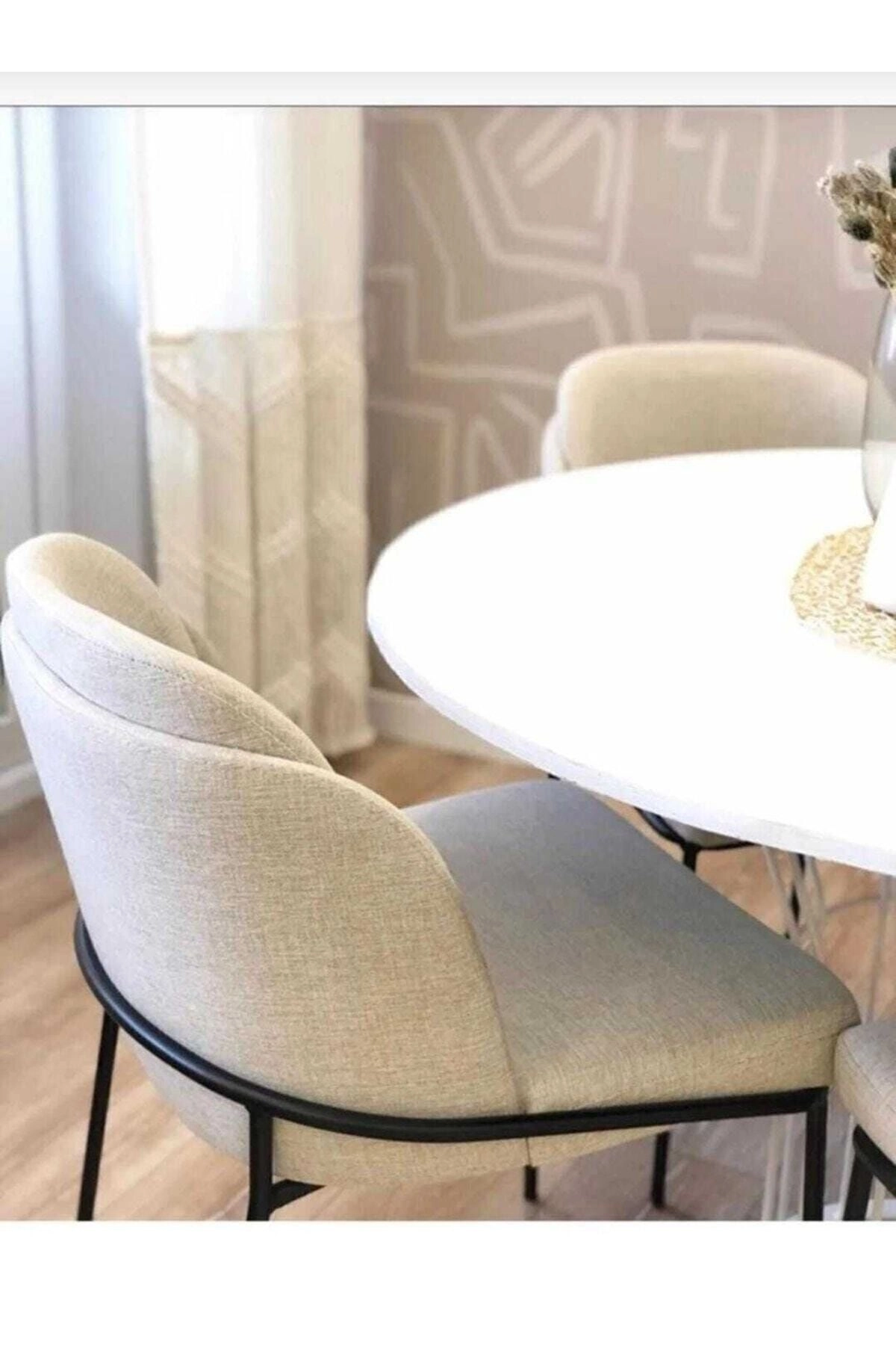 Mutfak Sandalyesi 6'lı Set Salon Sandalyesi Papel Sandalye Çift Papel Sandalye Lüks Sandalye Morena-1