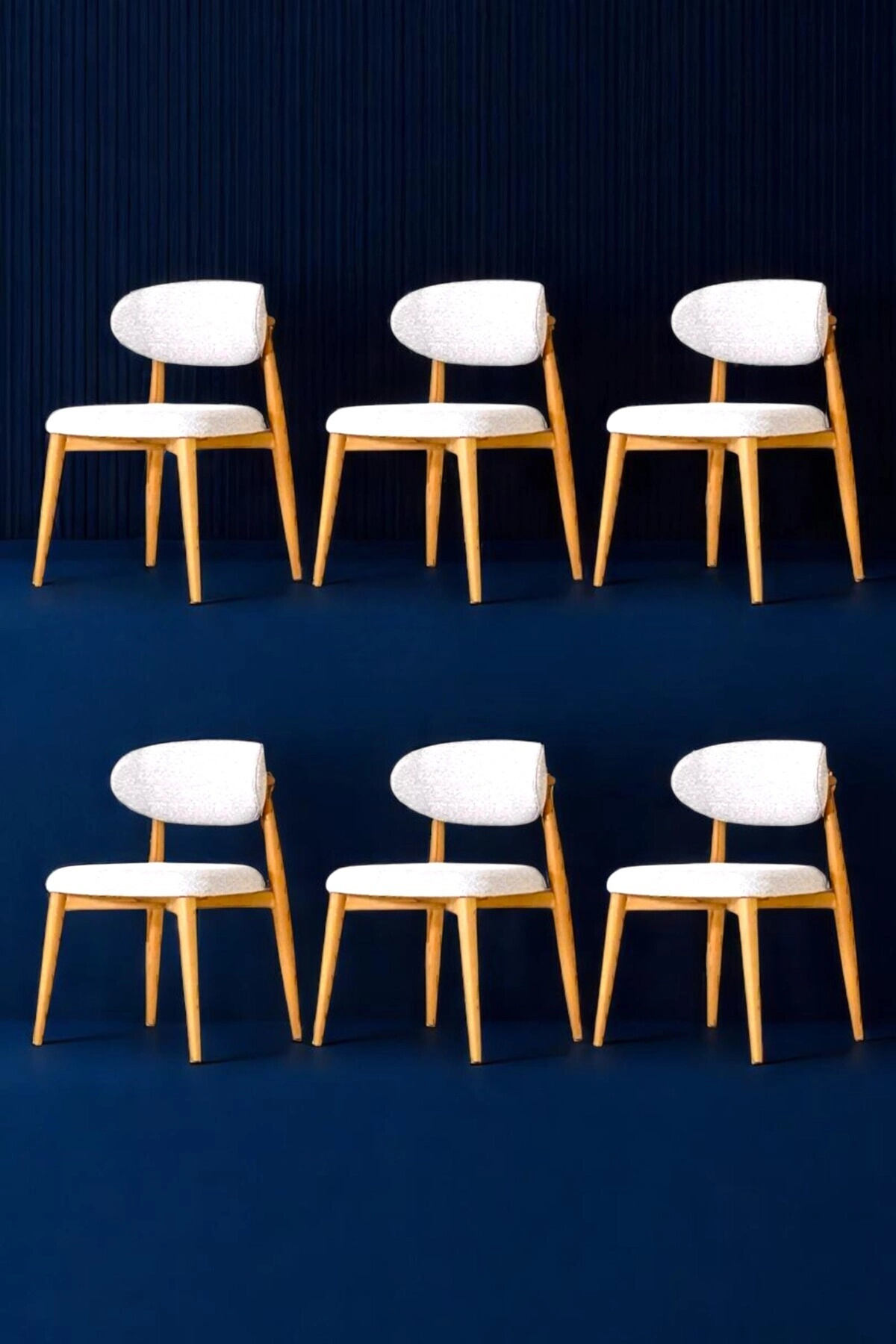 Polo Ahşap Sandalye 6 Adet Ahşap Mutfak Sandalyesi Salon Sandalyesi Yemek Masası Sandalyesi-1