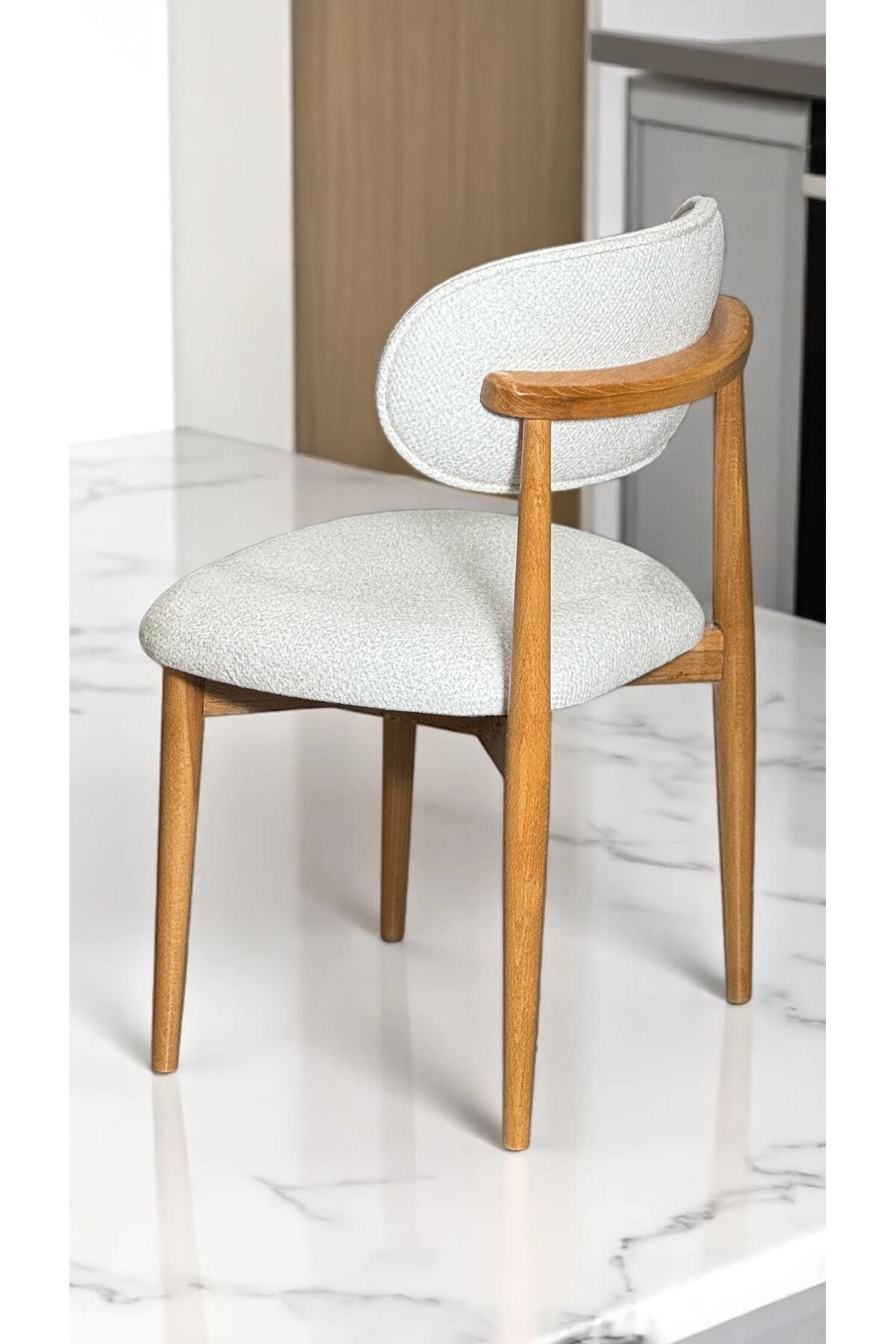 Polo Ahşap Sandalye 6 Adet Ahşap Mutfak Sandalyesi Salon Sandalyesi Yemek Masası Sandalyesi-6