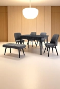 Mutfak Masası Salon Masası Masa Sandalye Takımı Açılır Masa Bench Sandalye-0