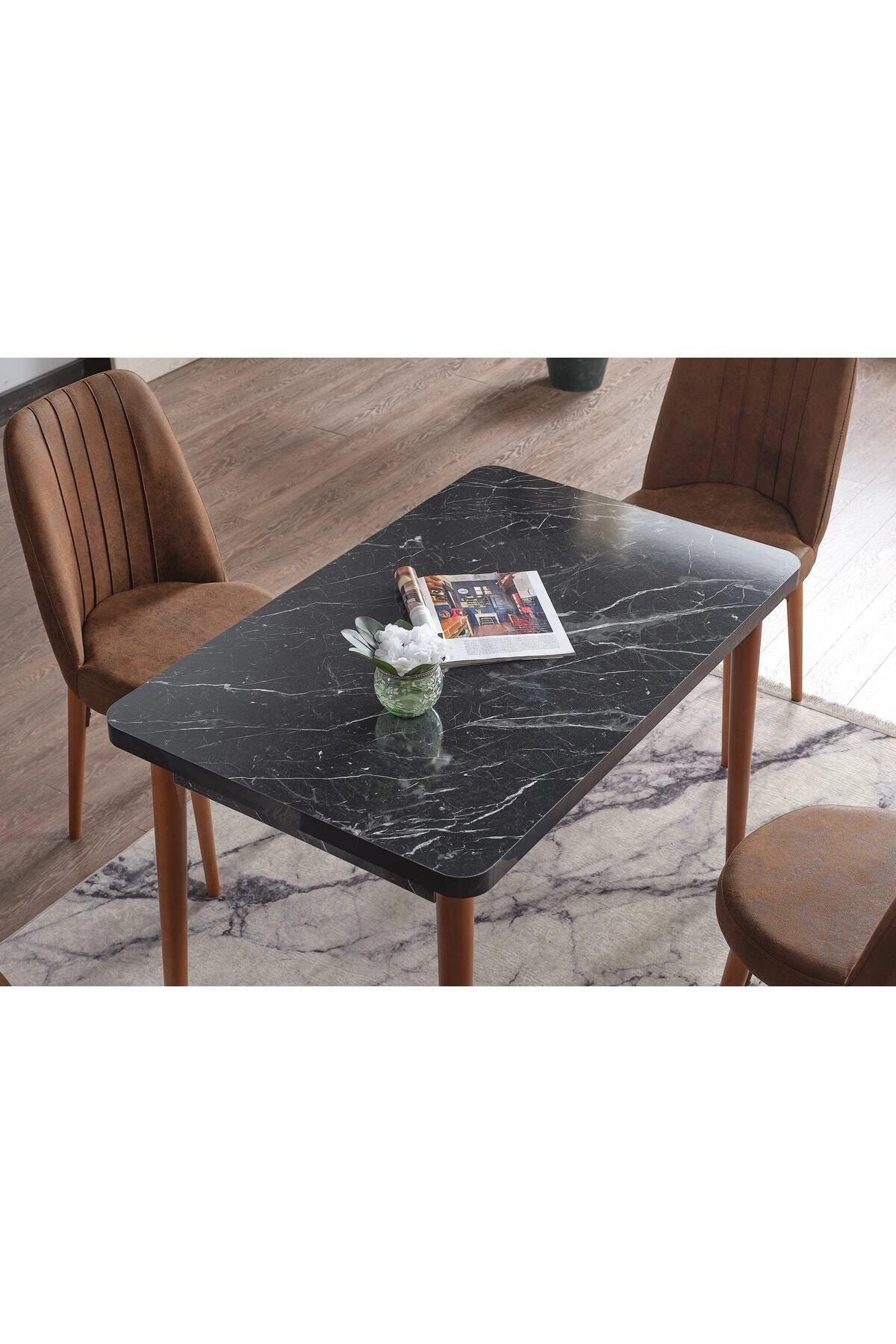 Senfoni Sabit 4 Kişilik Mutfak Masası Takımı Yemek Masası Takımı-1