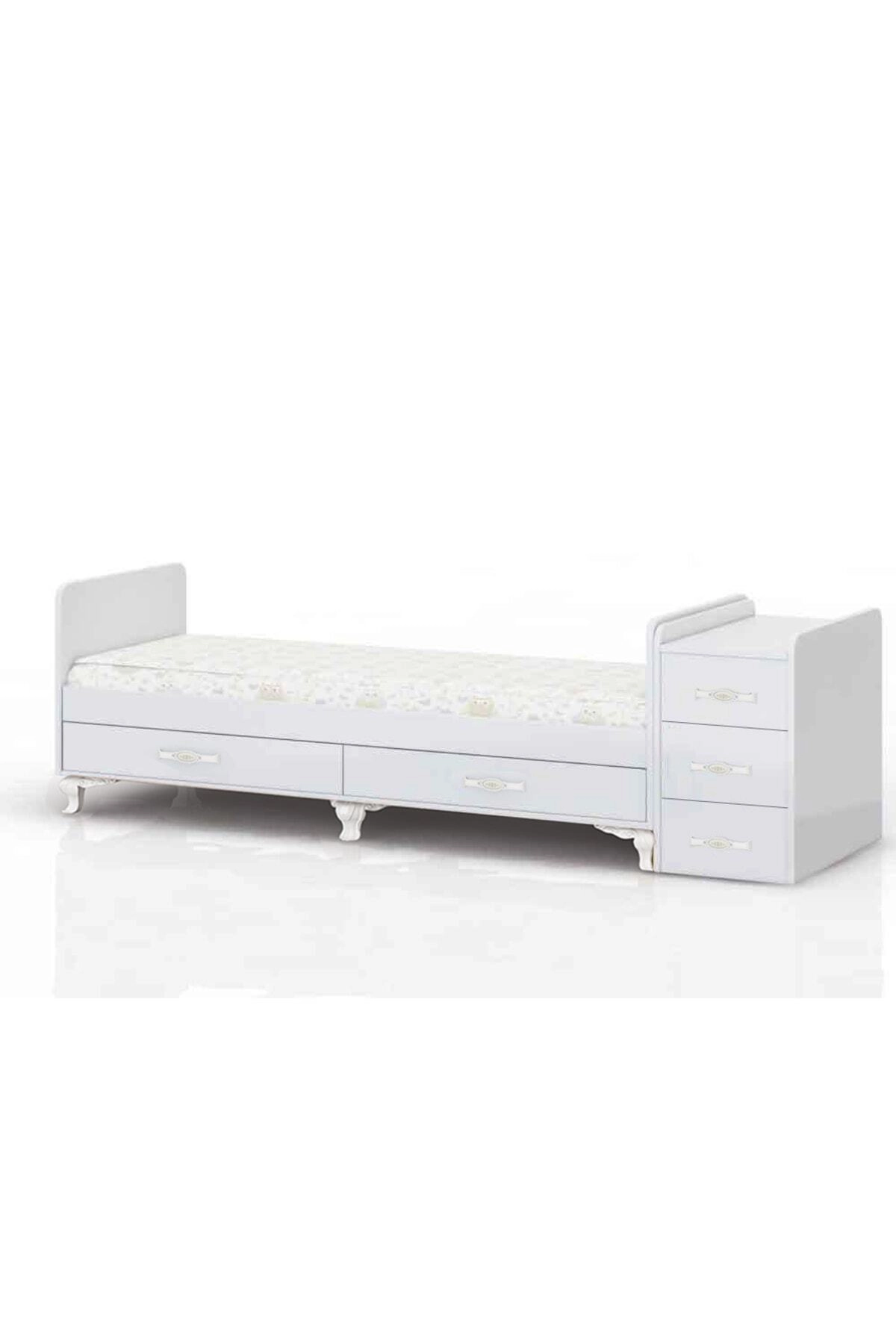 Uzayabilen, Anne Yanı, Sallanır Bebek Beşiği Uyku Seti Pembe Yataklı Full Set 60 X 120-2