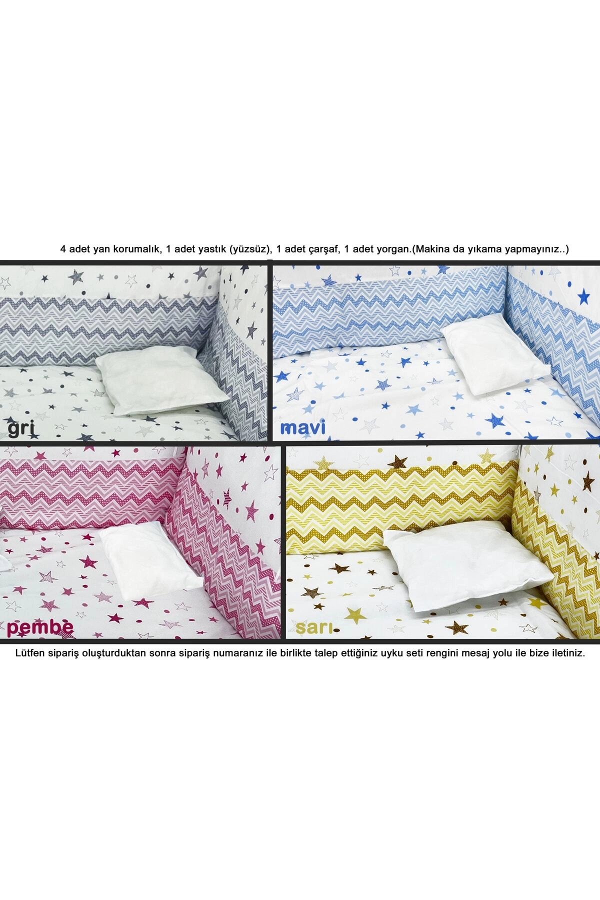 Uzayabilen, Anne Yanı, Sallanır Bebek Beşiği Uyku Seti Pembe Yataklı Full Set 60 X 120-3