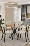 Mutfak Masası Takımı | 4 Kişilik Açılır Masa Sandalye Takımı | Balkon Masası | Cafe masa takımı-70x70