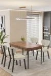 Mutfak Masası Takımı | 4 Kişilik Açılır Masa Sandalye Takımı | Salon Masası | Yemek Masası-Elma Takım
