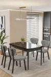 Mutfak Masası Takımı | 4 Kişilik Açılır Masa Sandalye Takımı | Salon Masası | Yemek Masası-Elma Takım