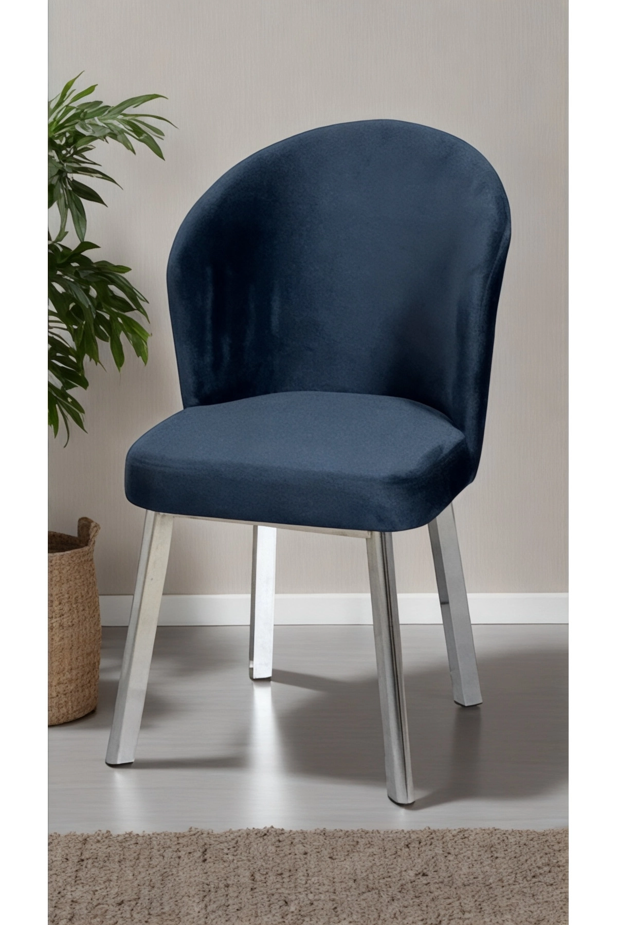 Yaprak Sandalye Mutfak Cafe Restaurant Proje Metal Lüks Sandalye 4 Adet-1